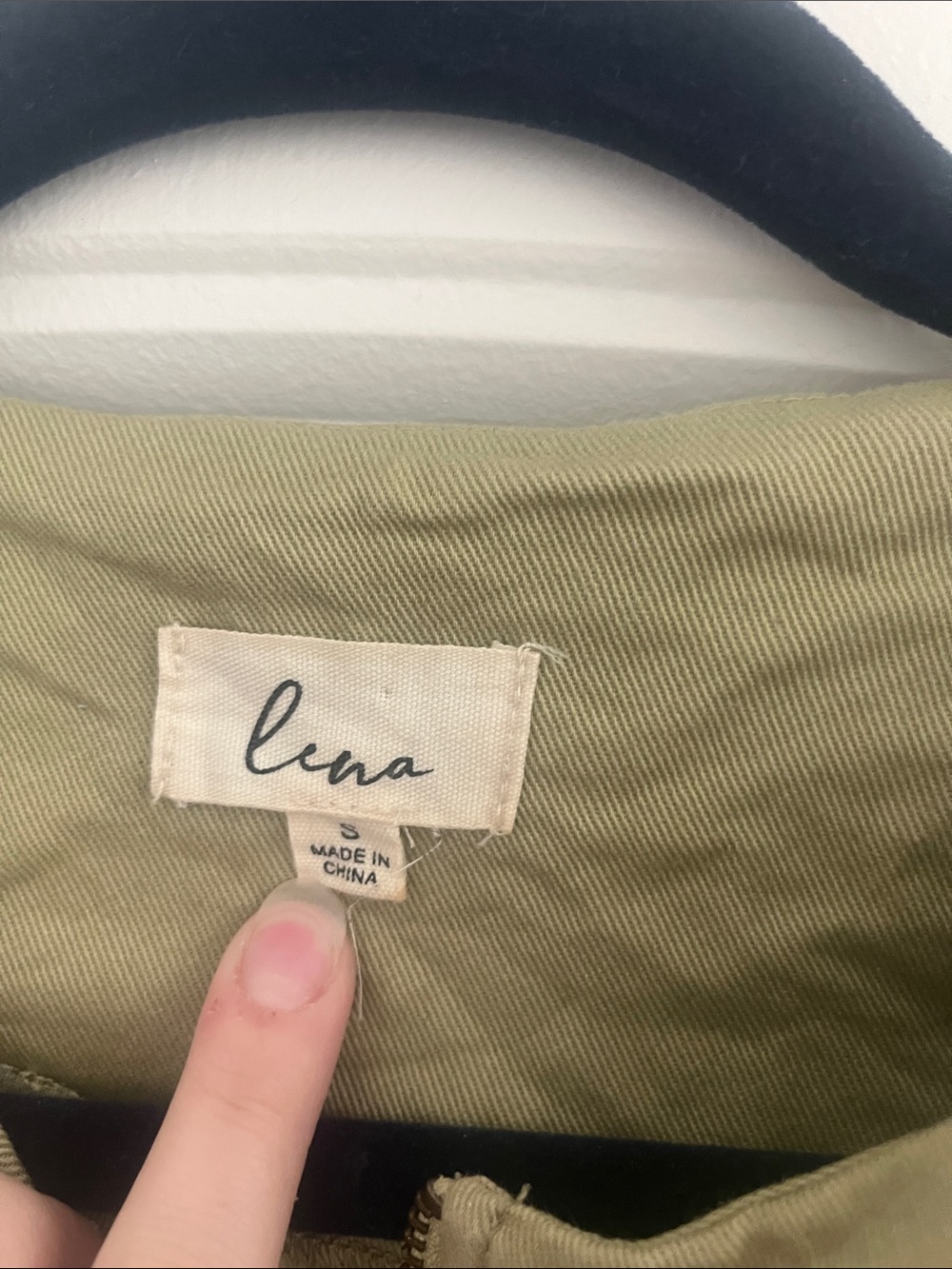 Lina Olive Green Midi Dress with Puff Sleeves - Picture 2 of 3